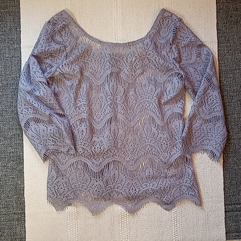 See through lace top